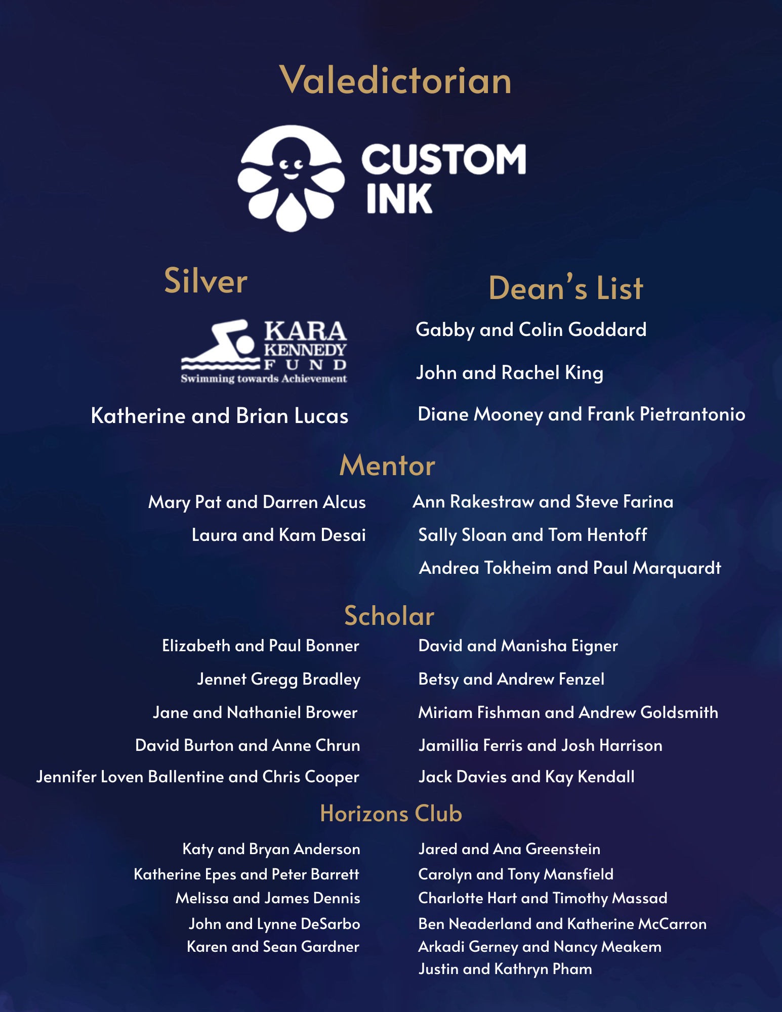 2025 Gala Sponsors